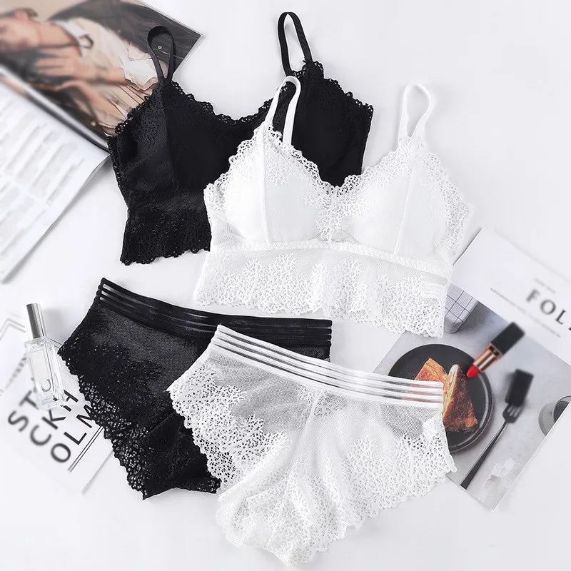 CowLost | product_id-women-lace-wireless-backless-bra-and-brief-set-sexy-lingerie-crop-top |2