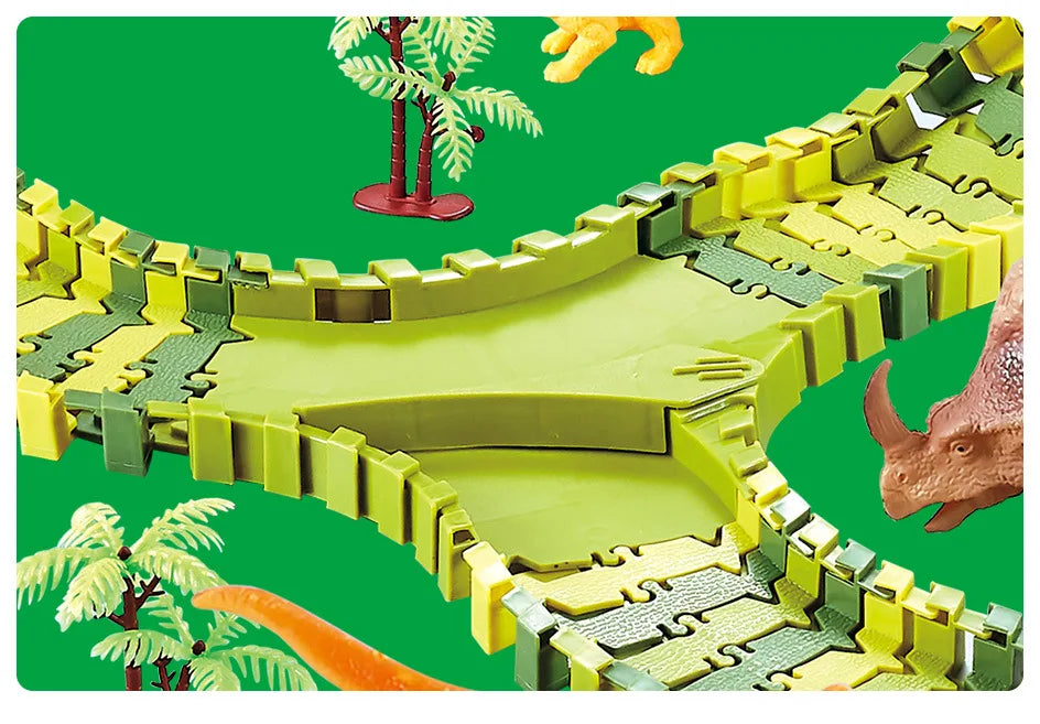 CowLost | fencing-barriers-dinosaur-plastic-racing-track-set-with-electronic-car-toy |11
