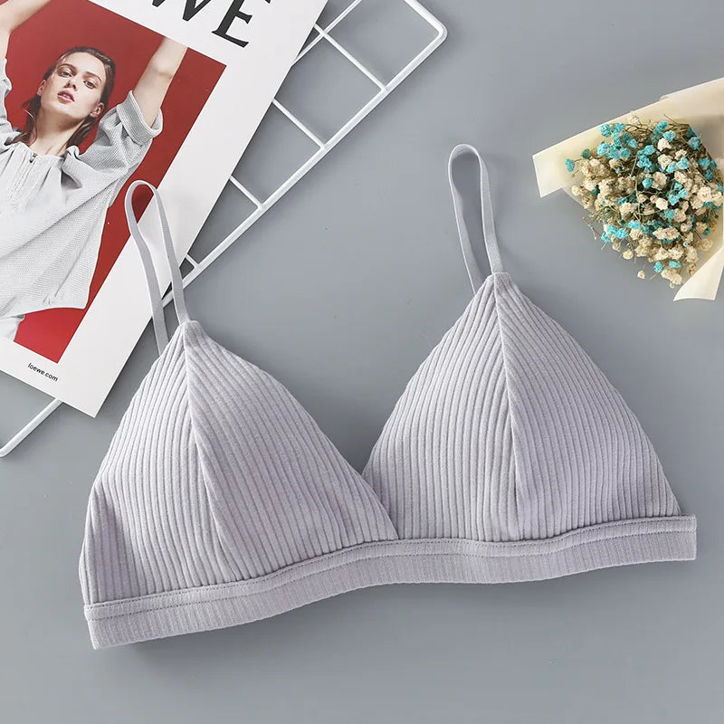 CowLost | product_id-cotton-padded-wire-free-push-up-bra-for-women-solid-comfortable-bralette |6