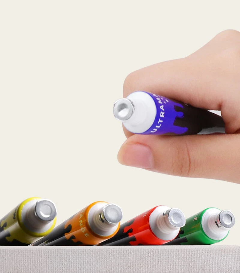 CowLost | drawing-painting-paper-product_id-acrylic-paint-set-12-24-colors-12ml-tubes-with-professional-brush-for-canvas-glass-paper-diy-wall-painting |10