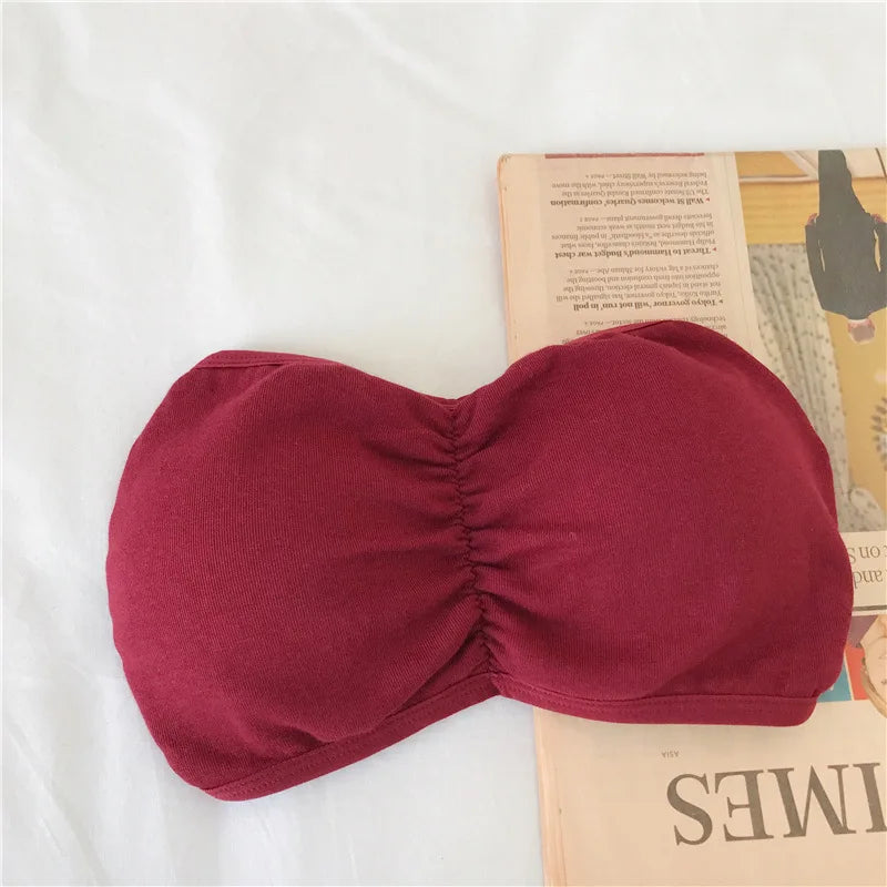 CowLost | women-strapless-bra-tube-top-cross-back-wireless-invisible-bra-seamless-underwear-female-sexy-lingerie-cotton-bralette-crop-top |17