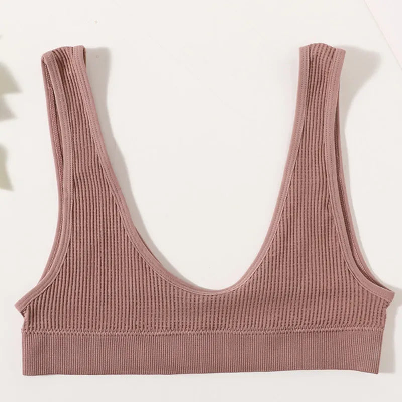 CowLost | product_id-women-s-wire-free-push-up-ribbed-u-neck-bralette-crop-top-m-xl |16