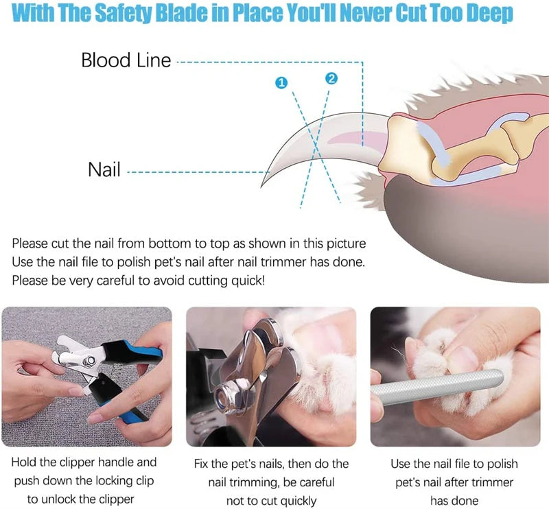 CowLost | pet-beds-professional-stainless-steel-pet-nail-clipper-with-safety-guard-for-cats-and-dogs |17