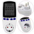 Digital LCD Power Meter Wattmeter Socket 220V AC EU Energy Measuring Outlet with Overload Protection and 7 Display Modes