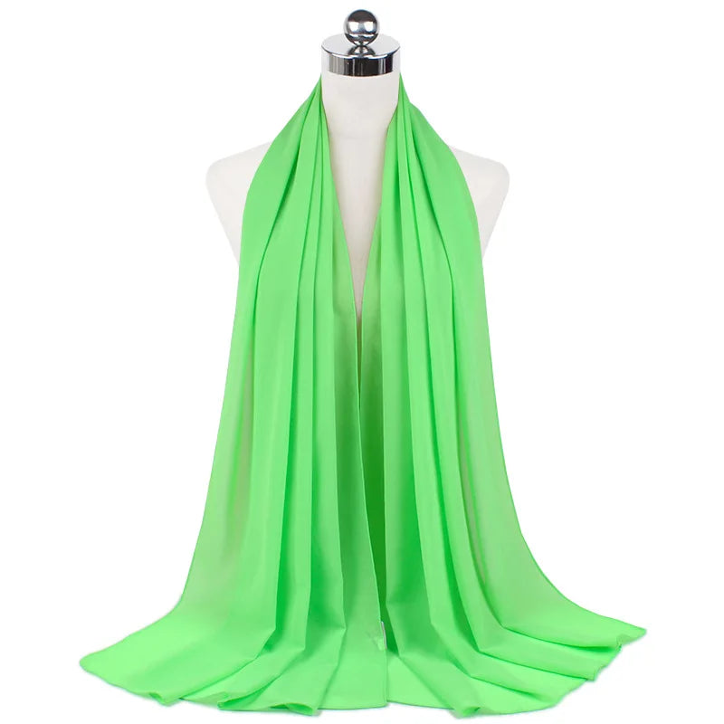 CowLost | muslim-chiffon-hijab-scarf-women-long-solid-color |65