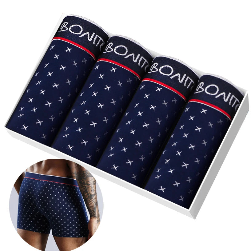 CowLost | activewear-pants-4pcs-mens-cotton-boxer-underpants |1
