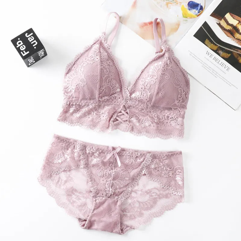 CowLost | product_id-women-lace-push-up-bra-and-brazilian-panties-lingerie-set |17