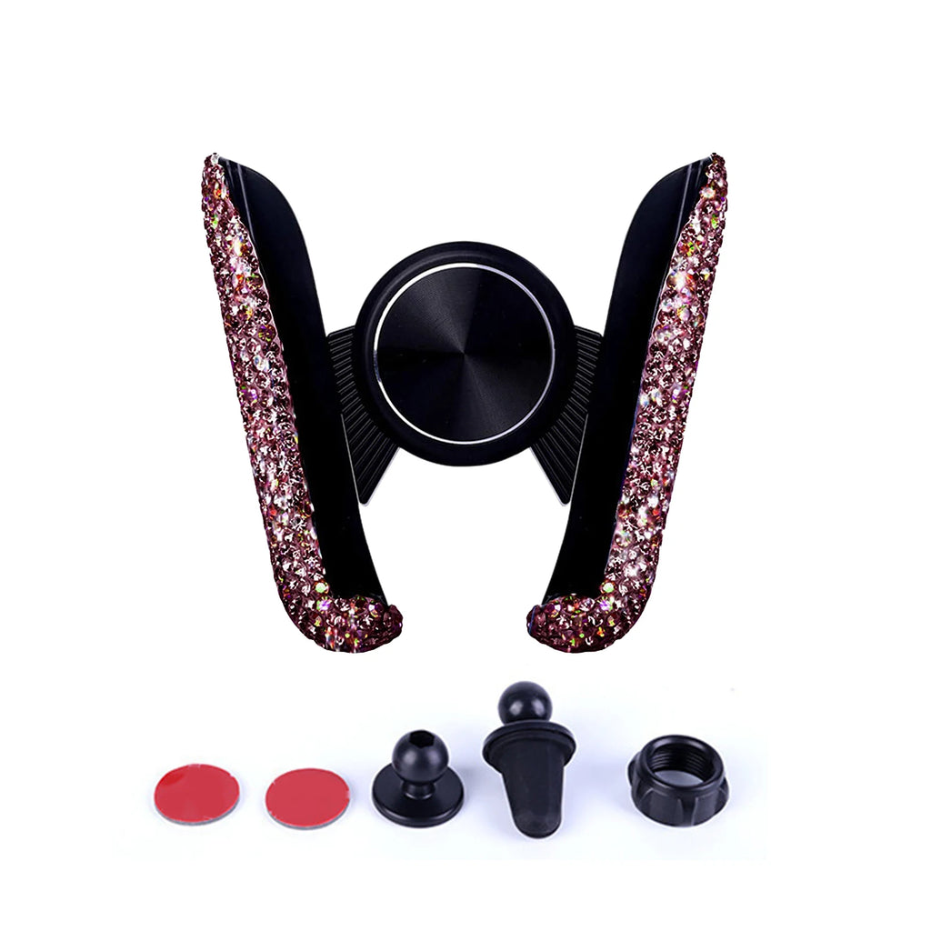CowLost | product_id-diamond-crystal-car-air-vent-phone-holder-clip-stand-bracket-interior-accessory |5