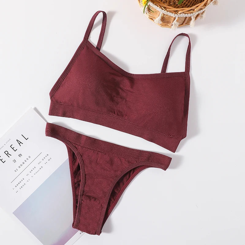 CowLost | product_id-women-seamless-wire-free-push-up-bra-high-waist-panties-set-sexy-lingerie |25