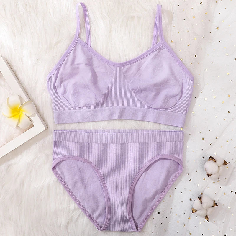 CowLost | product_id-women-seamless-wire-free-push-up-bra-low-waist-t-back-panties-set |29