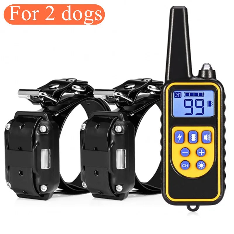 800m Waterproof Rechargeable Electric Dog Training Collar with Shock, Vibration & Sound