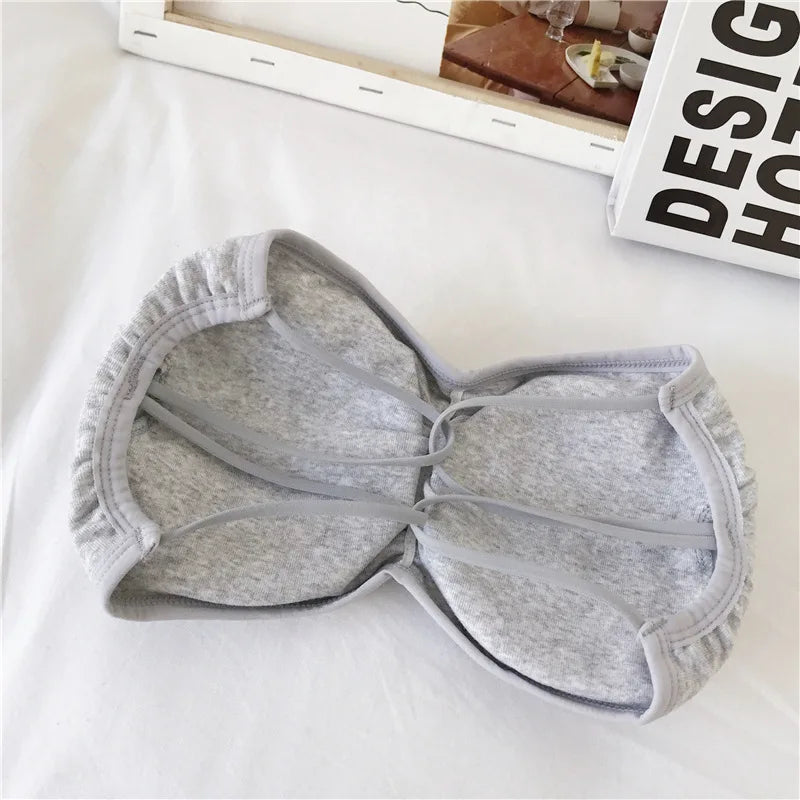 CowLost | women-strapless-bra-tube-top-cross-back-wireless-invisible-bra-seamless-underwear-female-sexy-lingerie-cotton-bralette-crop-top |9