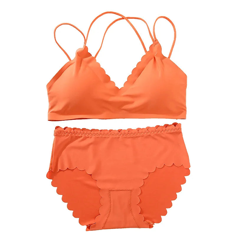 CowLost | women-seamless-bra-and-panties-set-wire-free-bra-top-push-up-bralette-briefs-japanese-underwear-set-female-sexy-lingerie |4