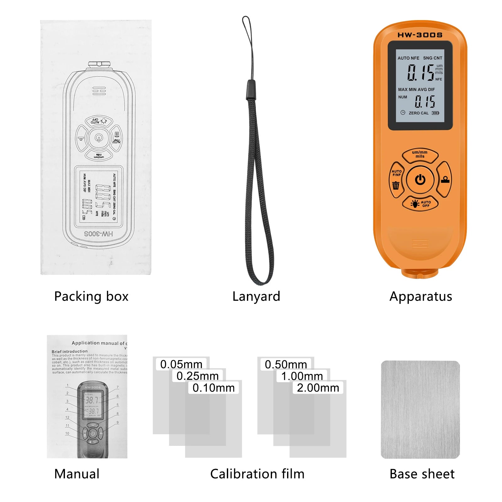 HW-300S Auto Digital Car Paint Thickness Gauge Coating Meter Tool Accessories 40% Off