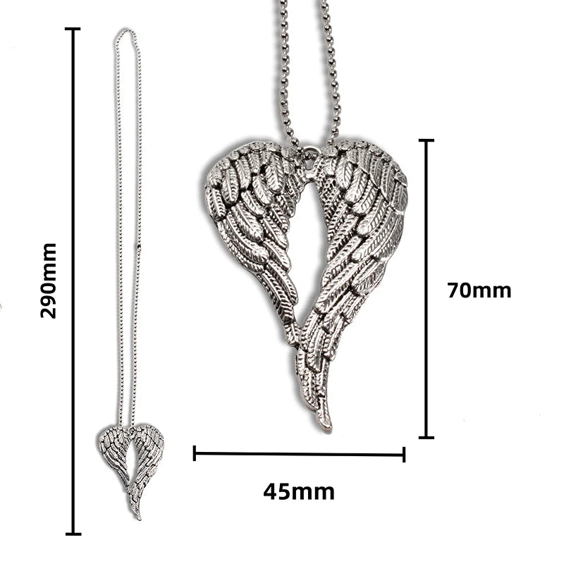 CowLost | decor-product_id-antique-silver-angel-wings-rearview-mirror-car-pendant-decoration |4