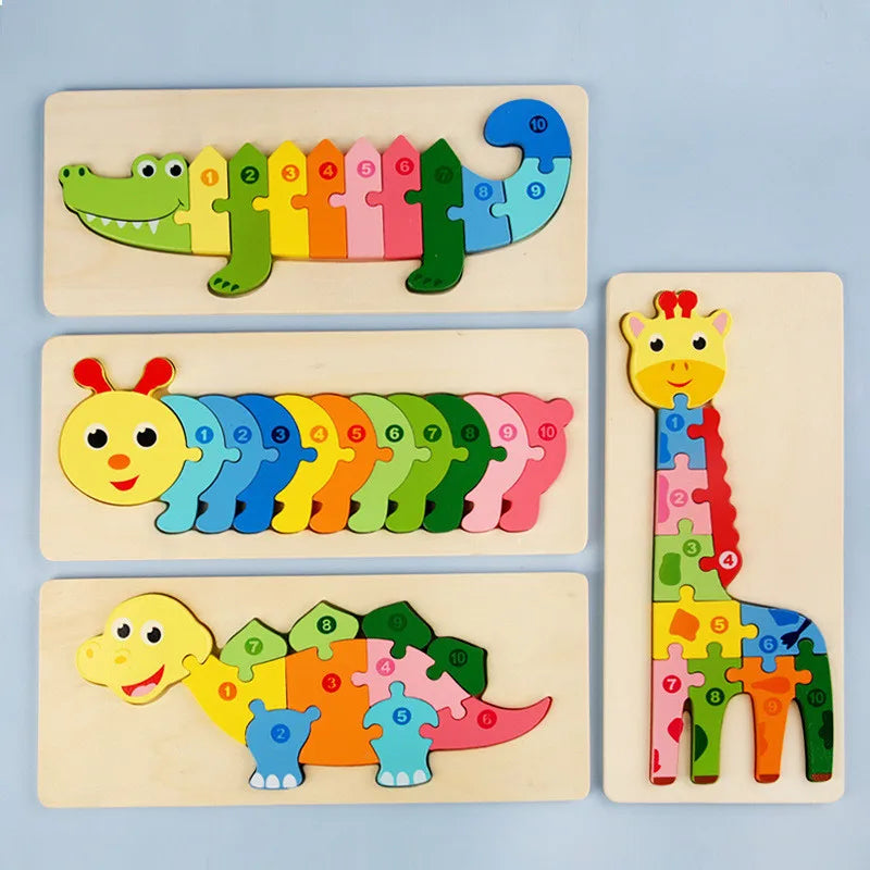 CowLost | fencing-barriers-wooden-baby-puzzle-toy-cute-animal-shapes-montessori-game |1