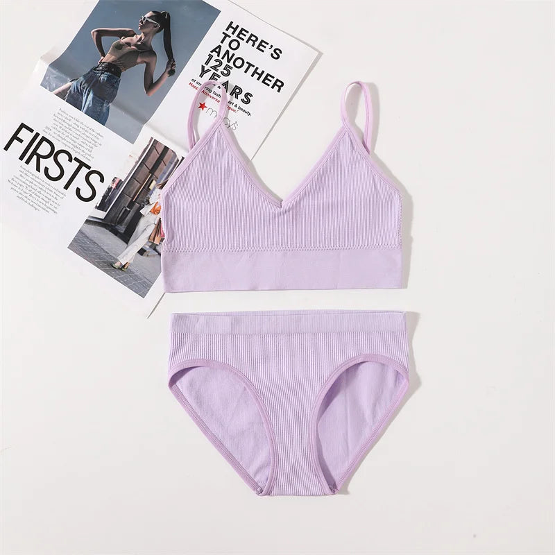 CowLost | product_id-women-seamless-u-back-bra-low-rise-brief-set-no-pads-fitness-crop-top-lingerie |11