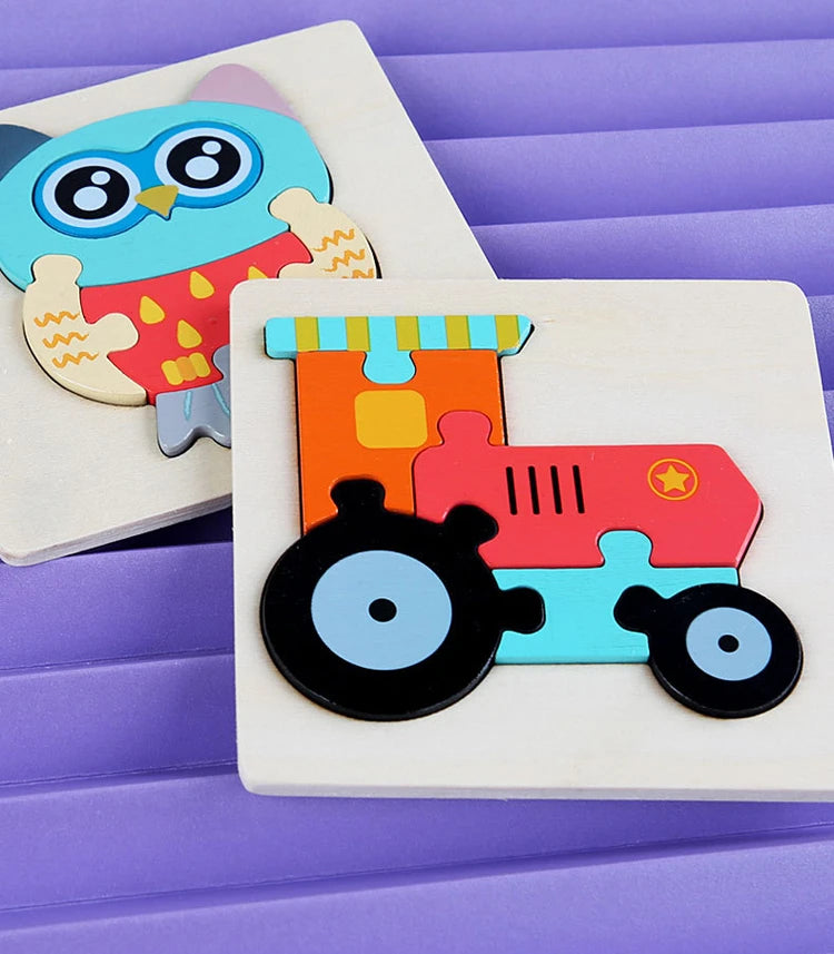 CowLost | fencing-barriers-kids-3d-wooden-cartoon-puzzle-toy-educational-gift |8