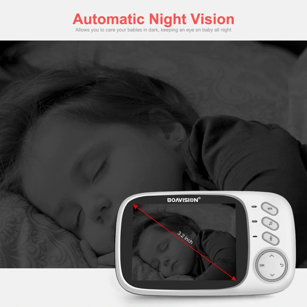 CowLost | 3-2-inch-color-lcd-wireless-video-baby-monitor-night-vision-5m-nanny-monitor-bebek-lullabies-surveillance-security-camera-vb603 |11