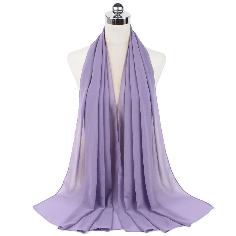 CowLost | muslim-chiffon-hijab-scarf-women-long-solid-color |74