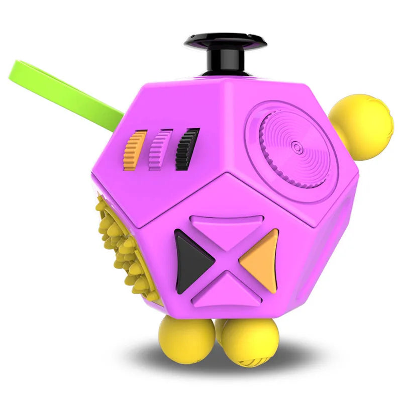 CowLost | fidget-cube-edc-anti-stress-sensory-toy-for-anxiety-adhd-autism-12-sided-dice-for-focus |16
