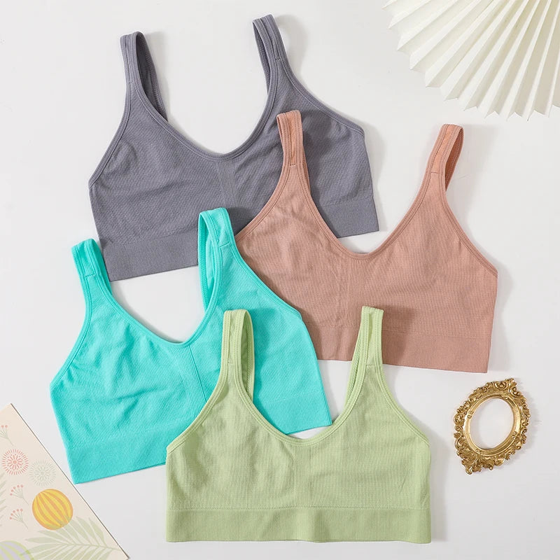 CowLost | product_id-seamless-wire-free-push-up-v-neck-sports-bra-crop-top-for-women |7