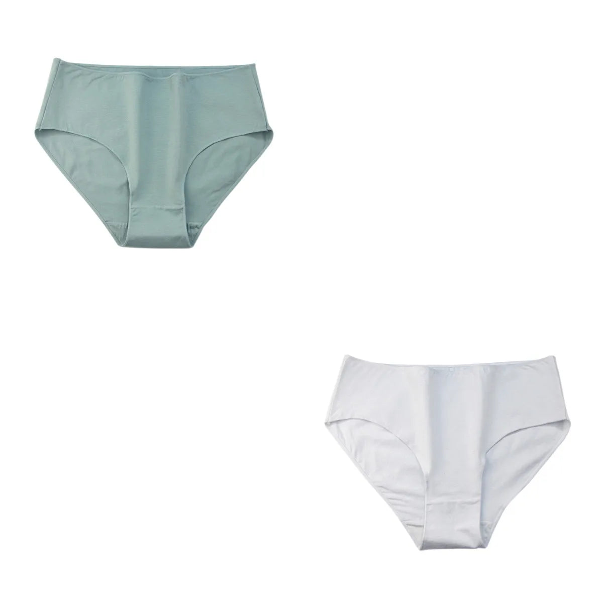 CowLost | product_id-2pcs-women-s-high-waist-cotton-briefs-breathable-solid-color-m-2xl |17