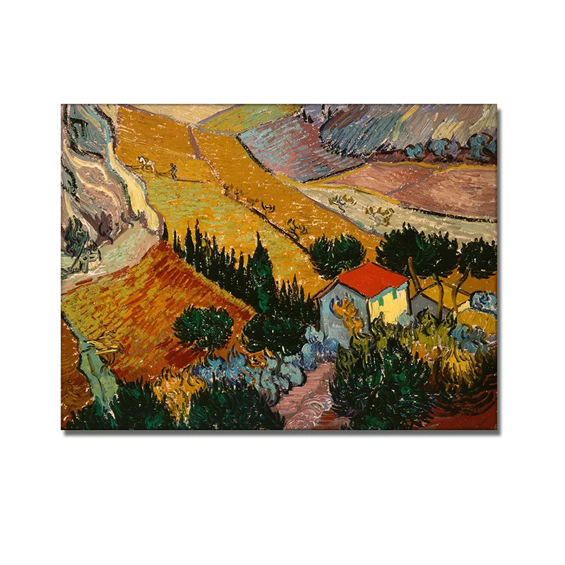 CowLost | harvest-at-la-crau-by-van-gogh-landscape-oil-painting-reproductions-on-canvas |35