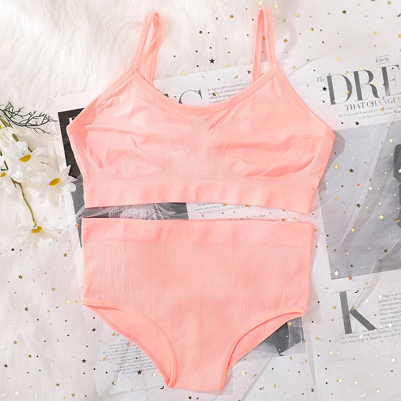CowLost | product_id-women-seamless-wireless-bra-high-waist-panties-soft-lingerie-set |27
