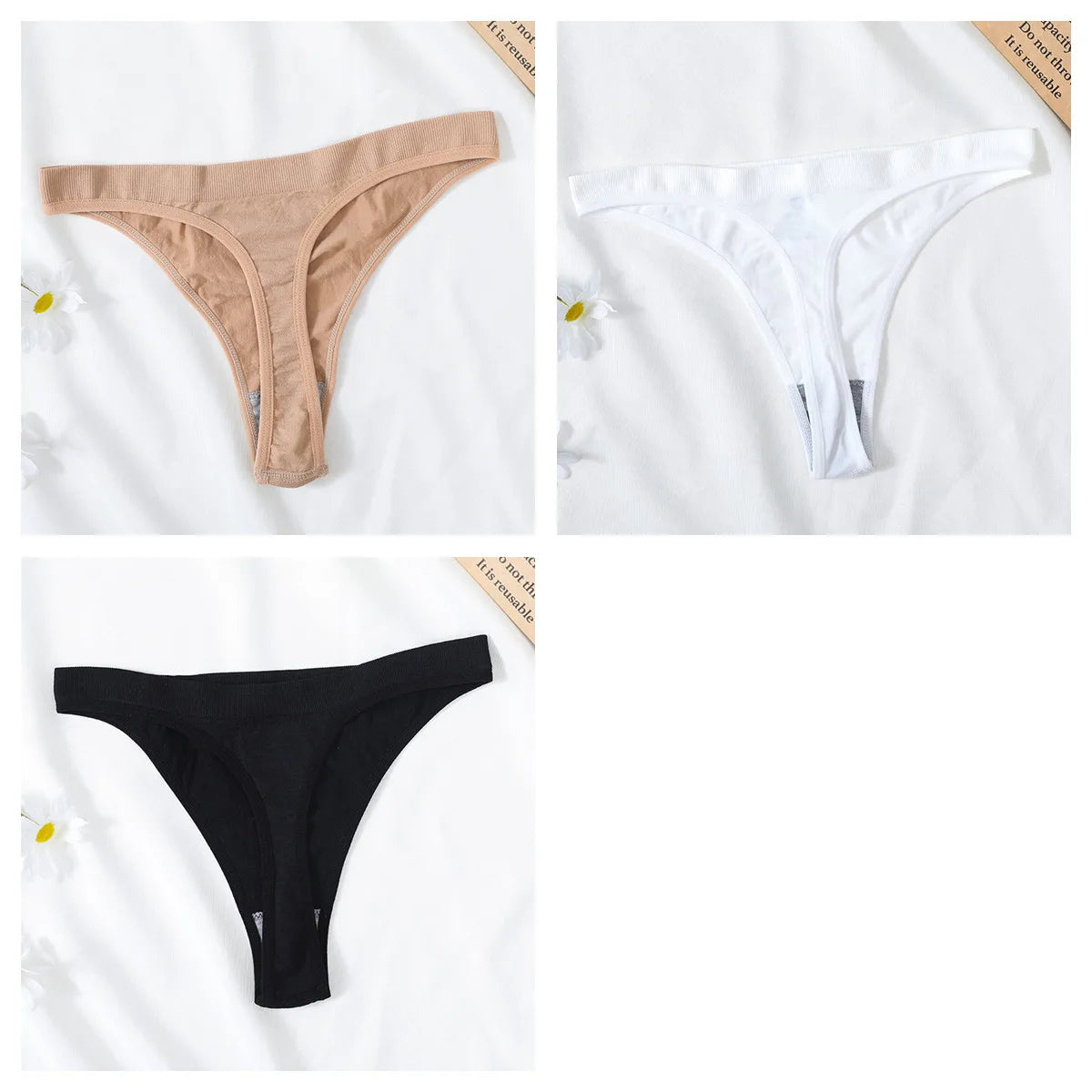 CowLost | product_id-3pcs-high-waist-seamless-brazilian-g-string-thongs-women-m-xl-t-back |31