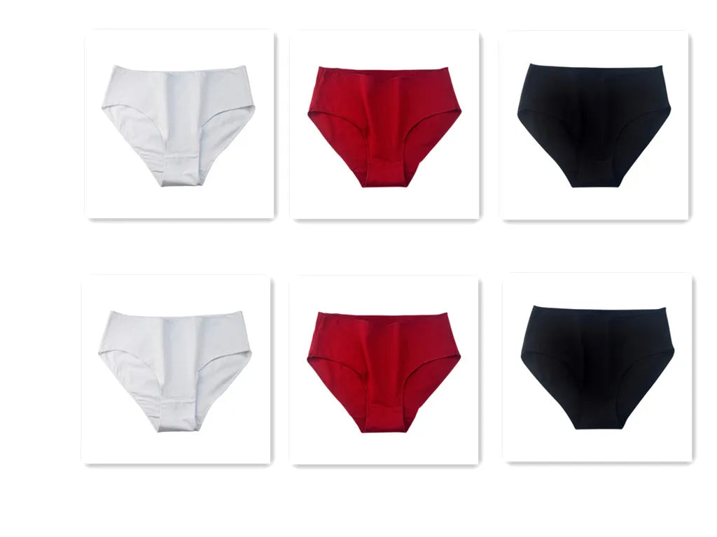 CowLost | product_id-6pcs-women-high-waist-seamless-breathable-cotton-briefs-m-2xl-solid-colors |11