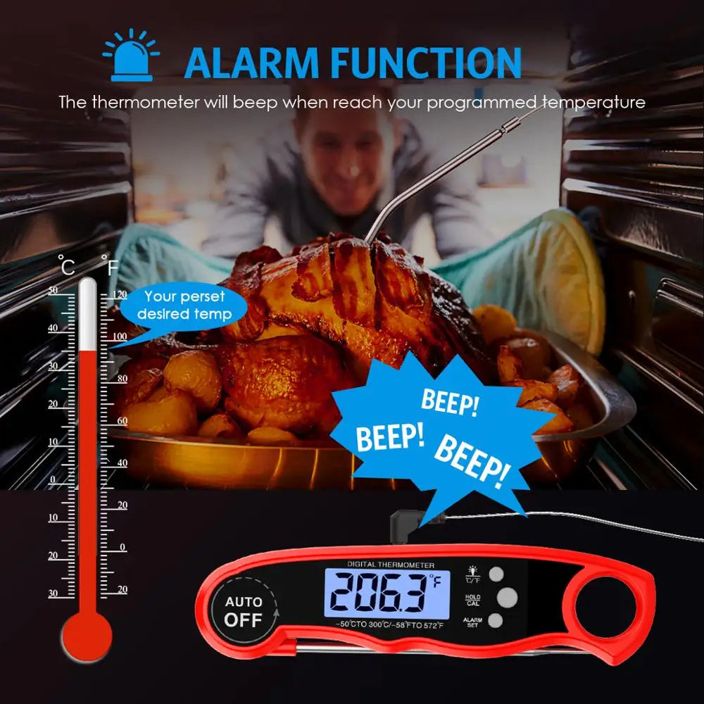 ORIA Digital Waterproof Kitchen BBQ Meat Thermometer Probe
