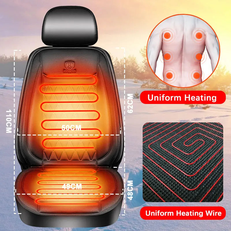 12-24v Heated Car Seat Cover 30'