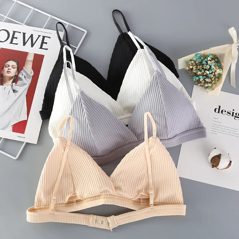 CowLost | product_id-cotton-padded-wire-free-push-up-bra-for-women-solid-comfortable-bralette |2