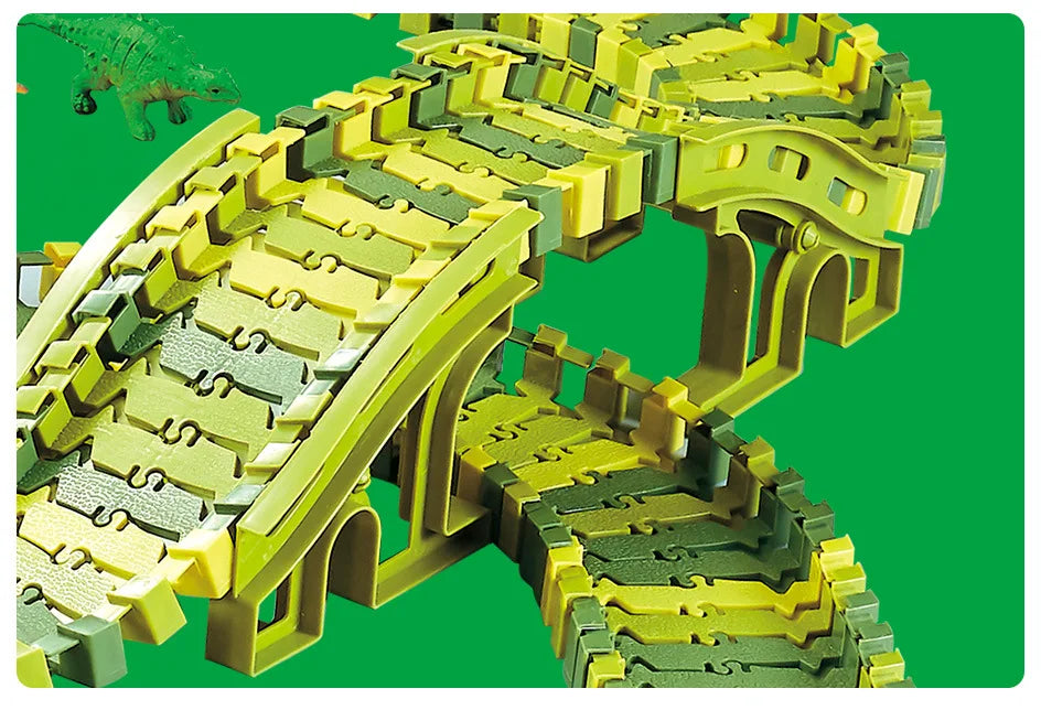 CowLost | fencing-barriers-dinosaur-plastic-racing-track-set-with-electronic-car-toy |10
