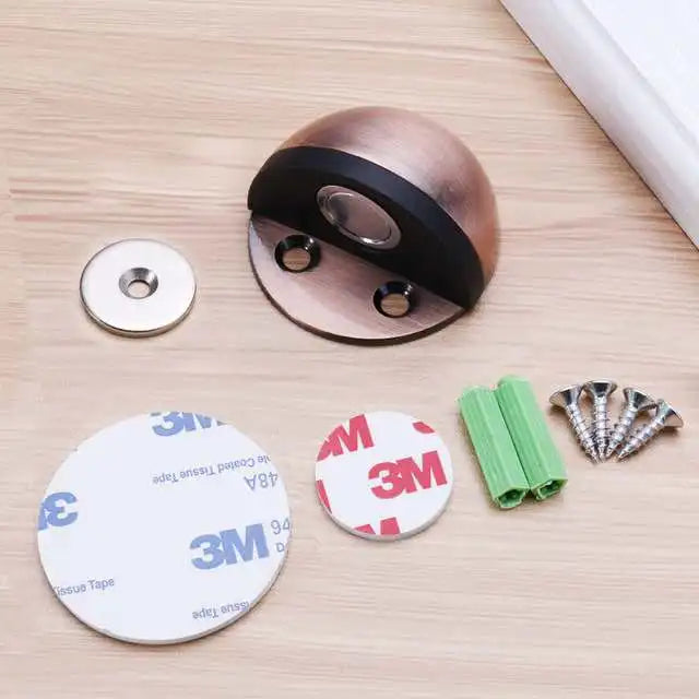 CowLost | stainless-steel-magnetic-dual-door-stopper-nail-free-door-catch-wall-protector |14