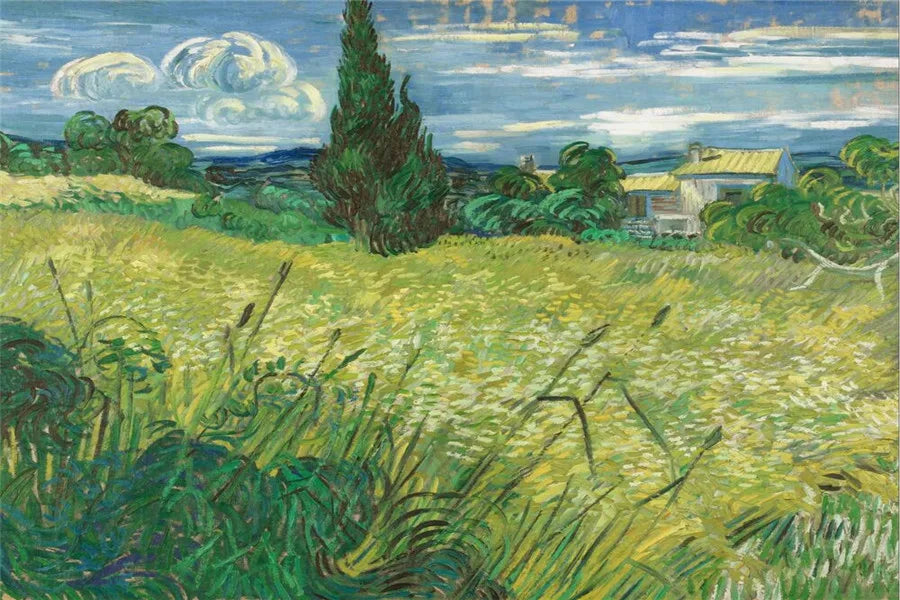 CowLost | harvest-at-la-crau-by-van-gogh-landscape-oil-painting-reproductions-on-canvas |30