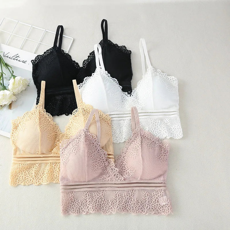 CowLost | product_id-lace-v-neck-bralette-crop-top-sexy-womens-lingerie-tank-bra |6