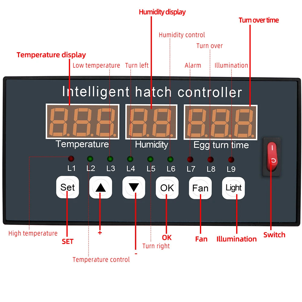 XM-18 Mini Digital Automatic Egg Incubator Control System Poultry Egg Hatcher Thermostat