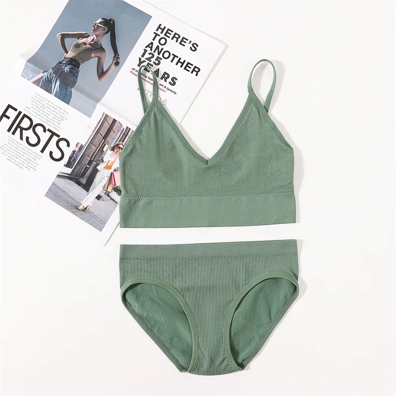 CowLost | product_id-women-seamless-u-back-bra-low-rise-brief-set-no-pads-fitness-crop-top-lingerie |4