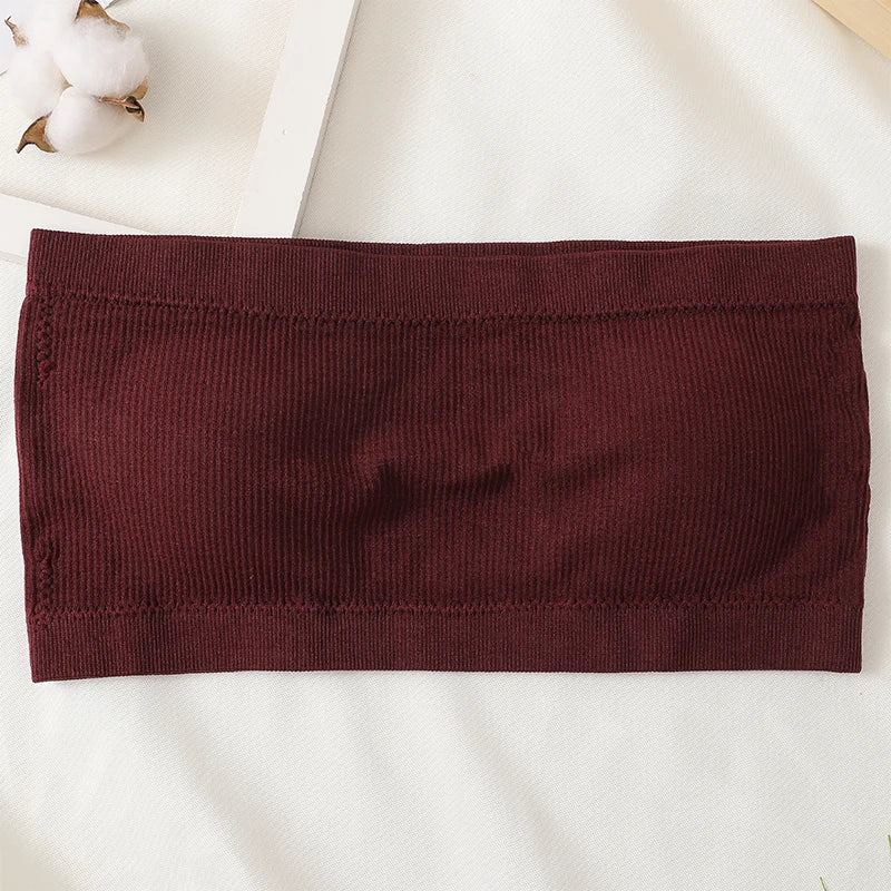 CowLost | product_id-seamless-strapless-push-up-bandeau-tube-top-for-women-solid-color |15