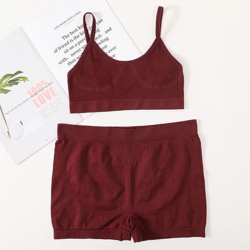 CowLost | product_id-women-s-seamless-v-neck-push-up-sports-bra-high-rise-panties-set |21