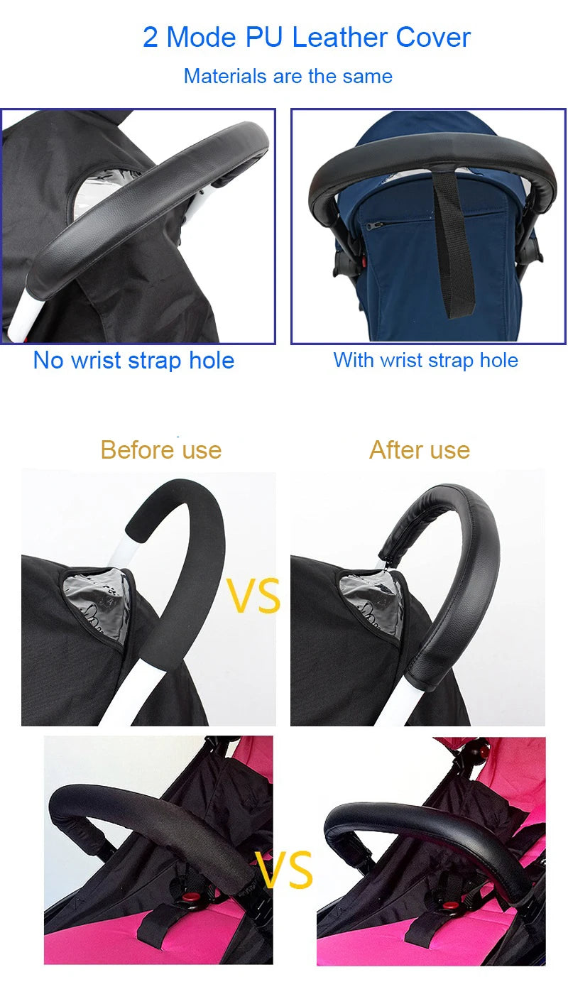 CowLost | baby-stroller-accessories-leather-protective-case-cover-and-armrest-bumper-bar-handrail-handle |3