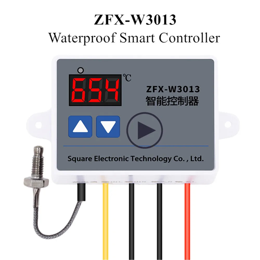 ZFX-W3013 Waterproof High Temperature Controller with K-Type Thermocouple Sensor AC 220V