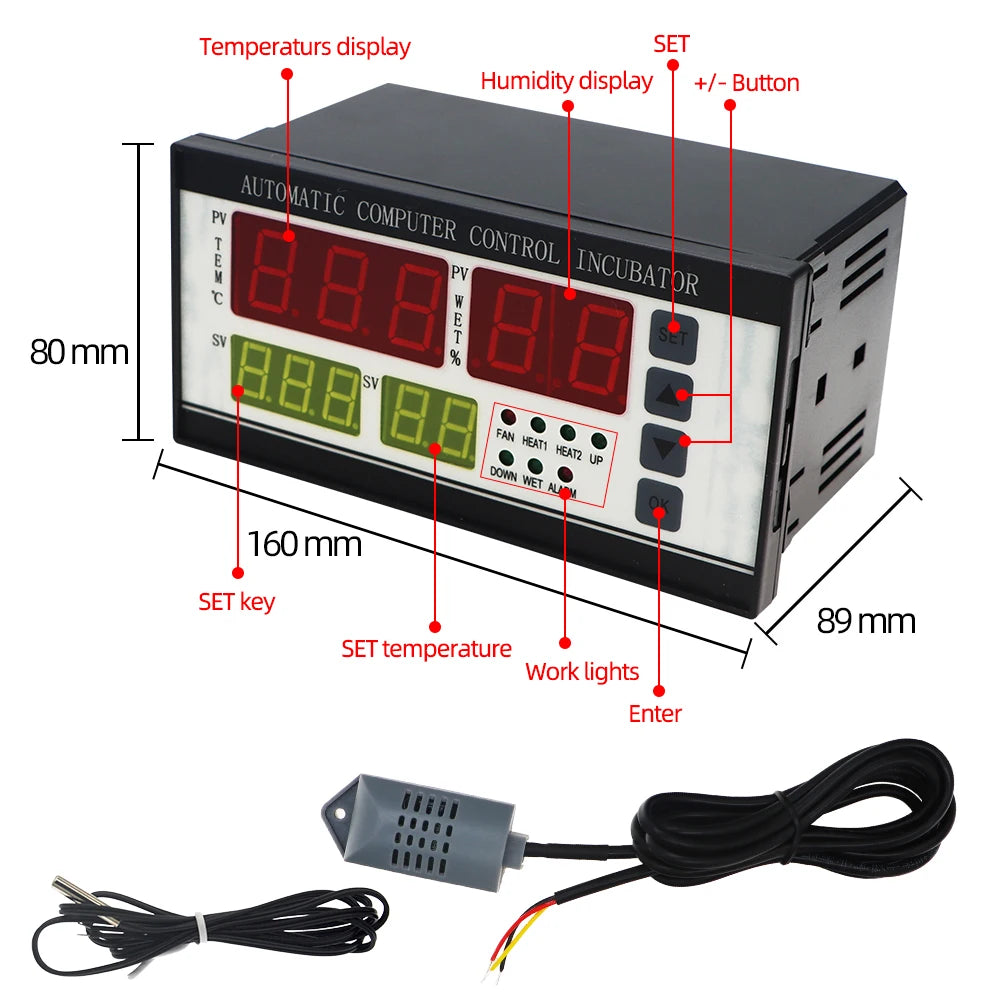 XM-18 Mini Digital Automatic Egg Incubator Control System Poultry Egg Hatcher Thermostat