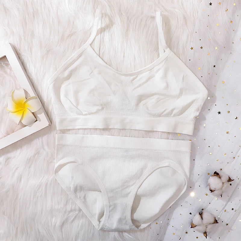 CowLost | product_id-women-seamless-wire-free-push-up-bra-low-waist-t-back-panties-set |41