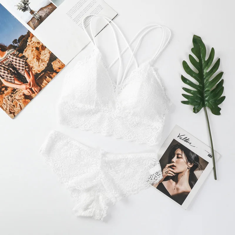 CowLost | product_id-women-lace-wireless-push-up-bra-and-low-rise-panties-set |12