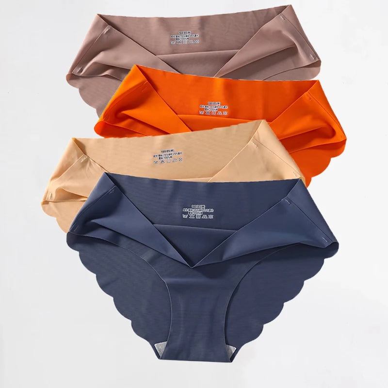 CowLost | activewear-pants-4pcs-seamless-silk-high-waist-briefs-for-women |7