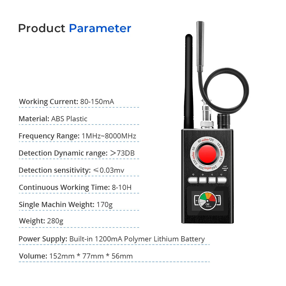 CowLost | product_id-k88-mini-anti-eavesdrop-detector-led-display-gps-bug-rf-signal-scanner |10