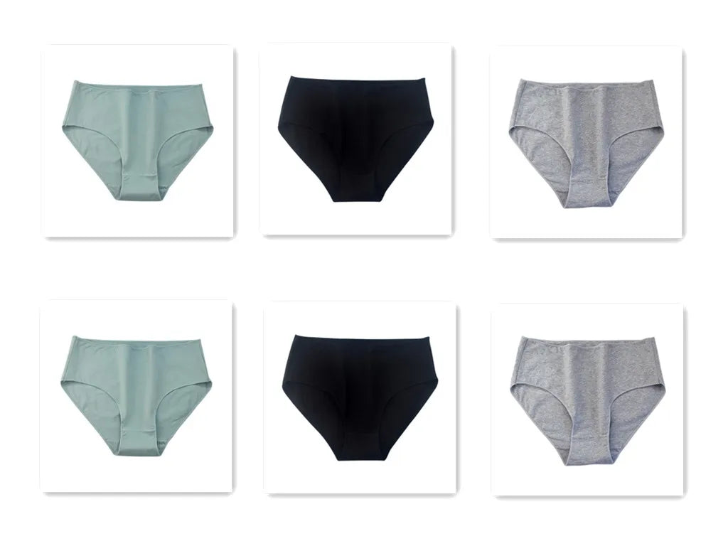CowLost | product_id-6pcs-women-high-waist-seamless-breathable-cotton-briefs-m-2xl-solid-colors |28